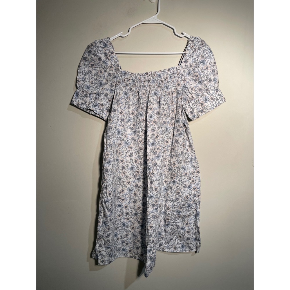 J.Crew Cotton Poplin Shift Dress in Floral Vines Size Medium Feminine‎ Dainty - Picture 2 of 8